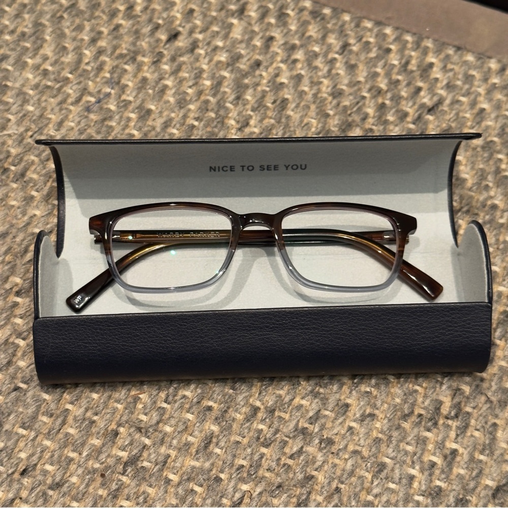 Warby Parker - Oliver Eastern Bluebird Fade Eyeglasses & Case